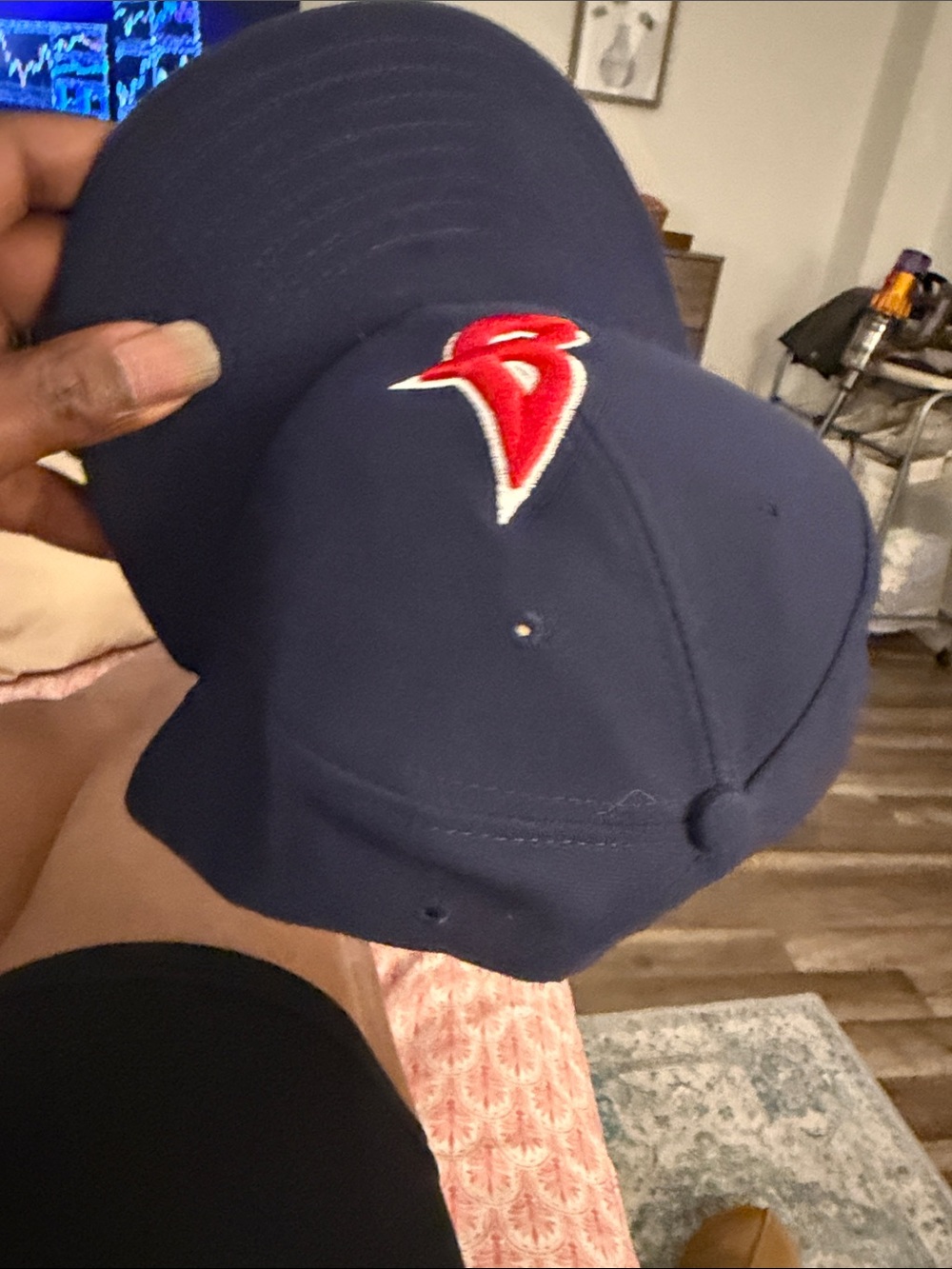 New Era Toronto Blue Jays Navy Baseball Cap with Red Script Logo - Picture 3 of 5